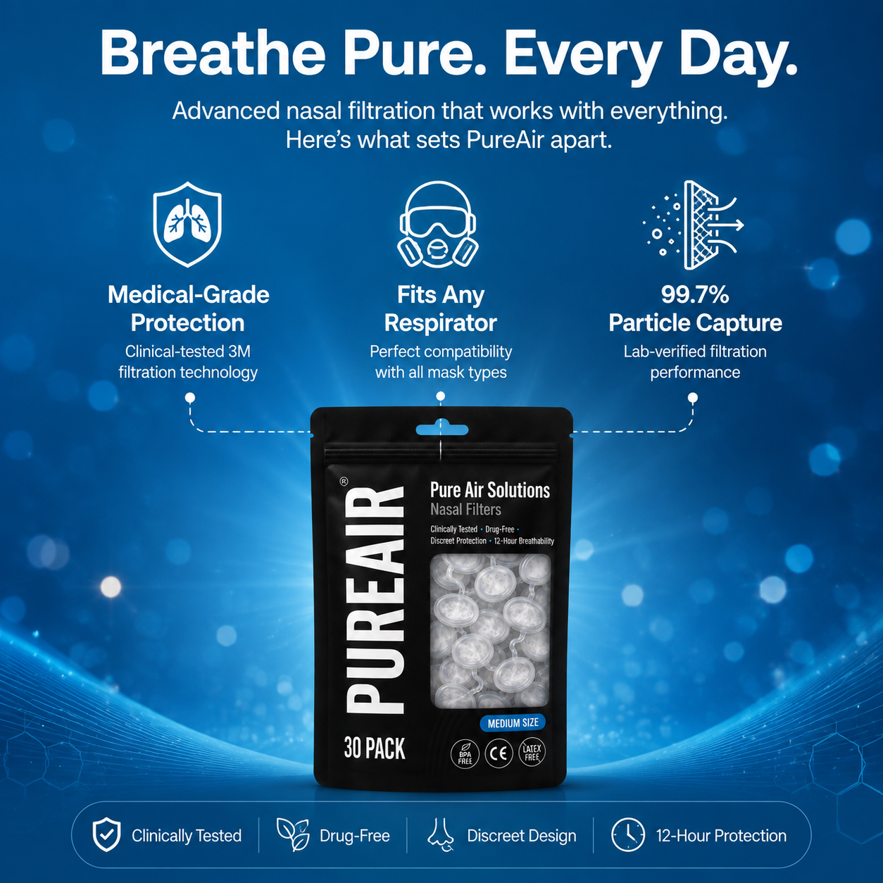 PureAir™ Clinical Tested Nasal Filters