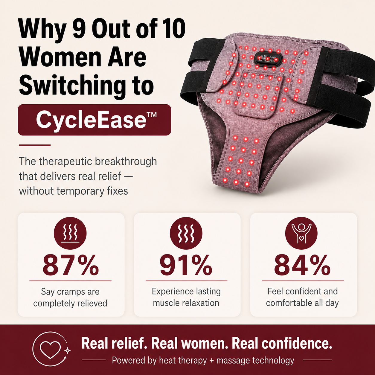 CycleEase™ Menstrual Relief Heating Pad