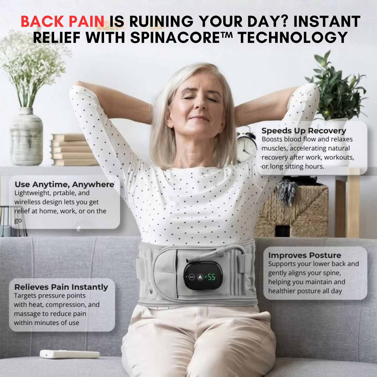 SpinaCore™ Pro 4-in-1 Back Therapy System